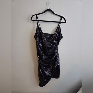 Black Sequin Sparkly Dress NYE Party Small
